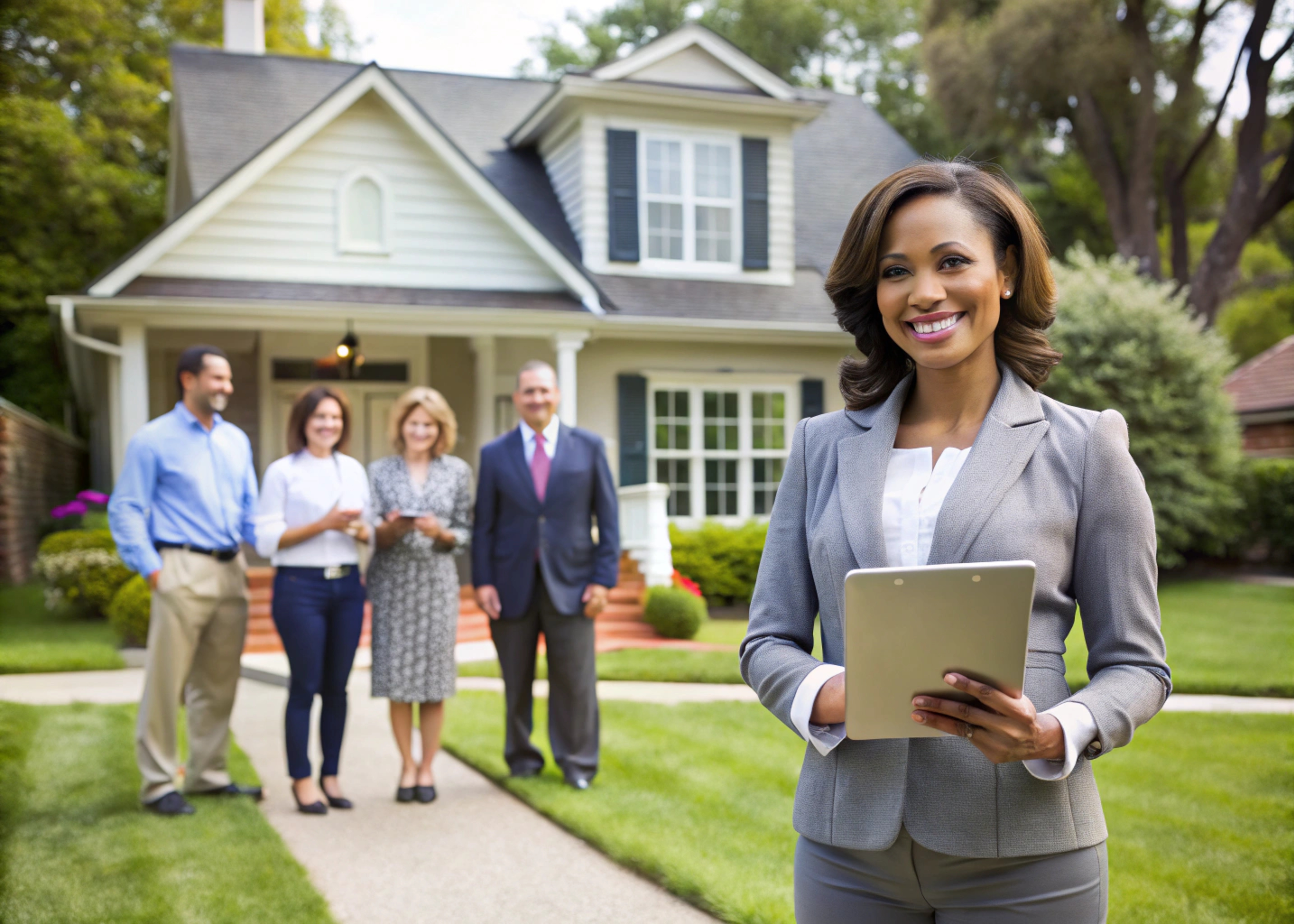 Real estate agent talking with homeowners about selling their house | Your Trusted Buyer